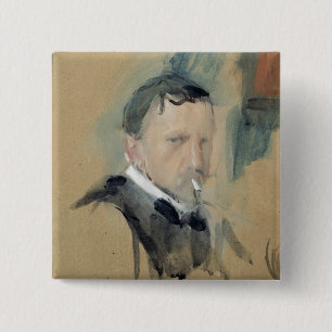 Self Portrait, 1901 15 Cm Square Badge