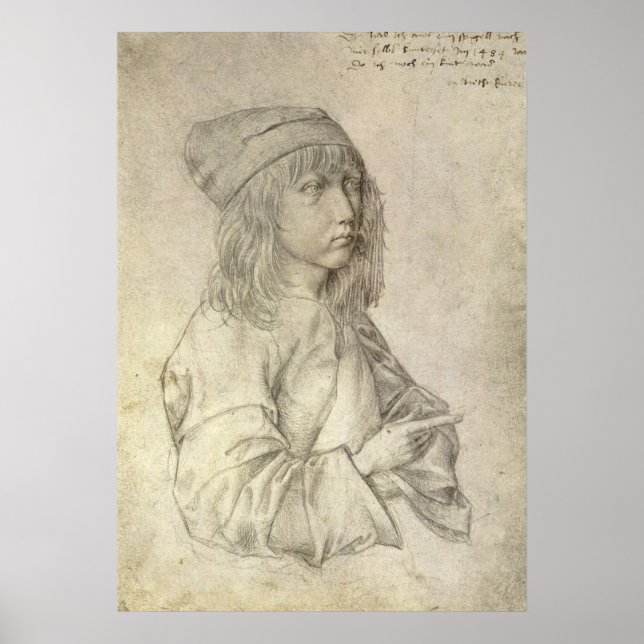 Self Portrait at Age 13 by Albrecht Durer Poster (Front)