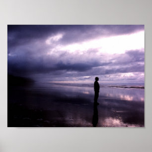 Self-Portrait at Gold Bluffs Beach Poster