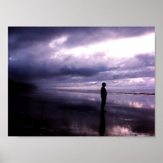 Self-Portrait at Gold Bluffs Beach Poster