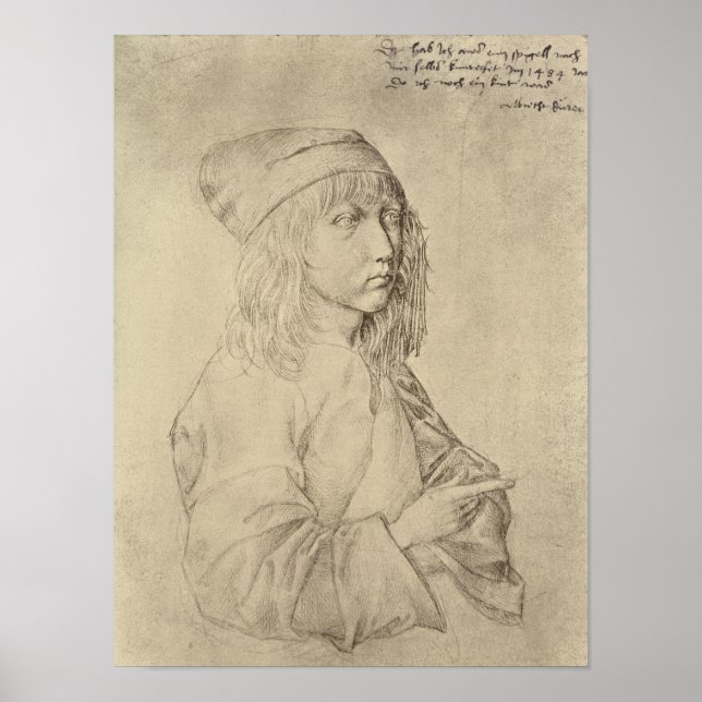 Self portrait at the age of thirteen, 1484 poster (Front)