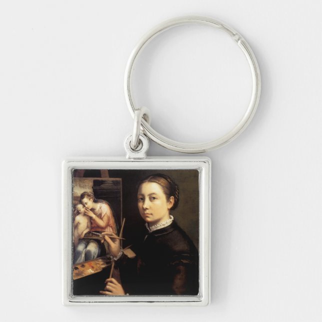 Self Portrait at the Easel Key Ring (Front)