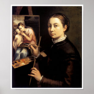 Self Portrait at the Easel Poster