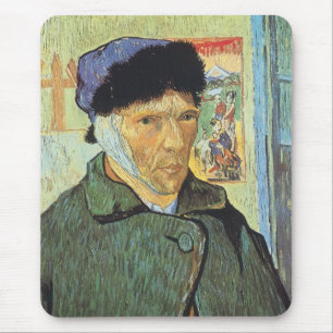 Self Portrait, Bandaged Ear by Vincent van Gogh Mouse Mat