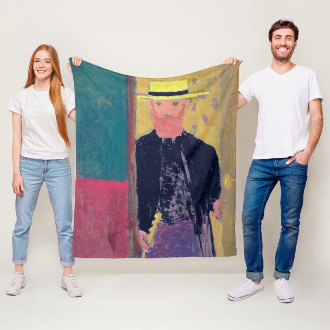 Self Portrait (Bearded Man), Edouard Vuillard Fleece Blanket (In Situ)