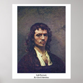 self portrait. By Carel Fabritius Poster