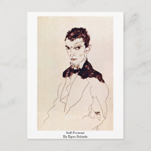 Self-Portrait By Egon Schiele Postcard