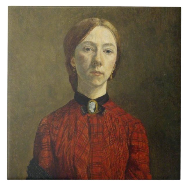 Self-Portrait (by Gwen John) Tile (Front)