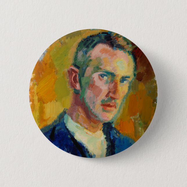 Self-Portrait (by Magnus Enckell) 6 Cm Round Badge (Front)