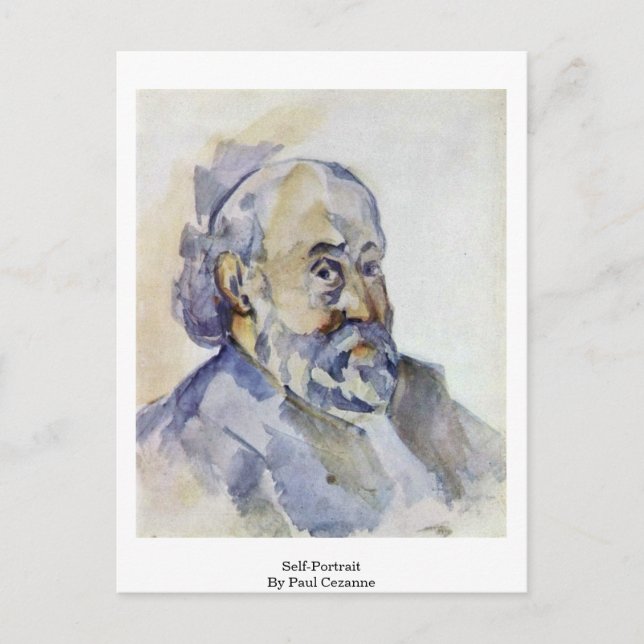 Self-Portrait By Paul Cezanne Postcard (Front)
