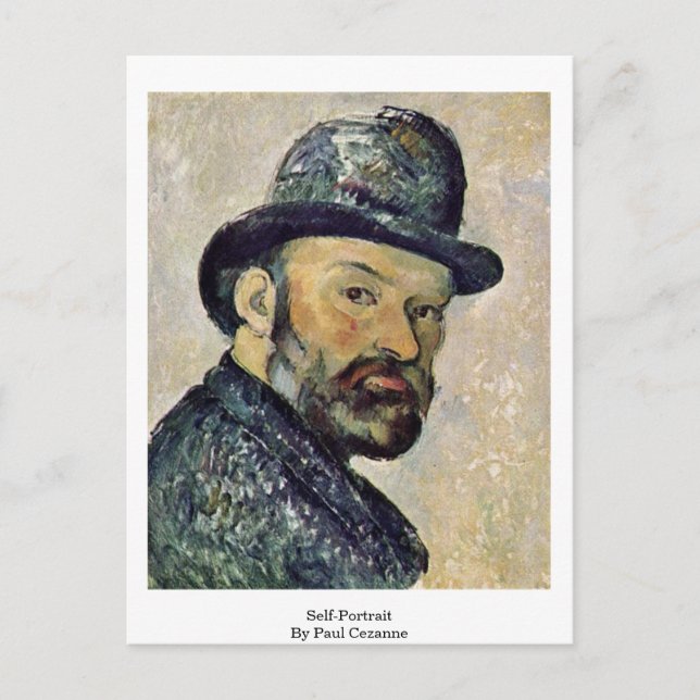 Self-Portrait By Paul Cezanne Postcard (Front)