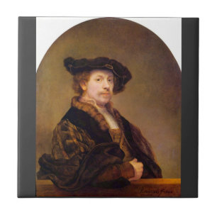 Self-Portrait by Rembrandt Harmenszoon van Rijn Tile