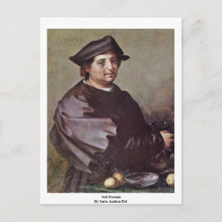 Self-Portrait By Sarto Andrea Del Postcard