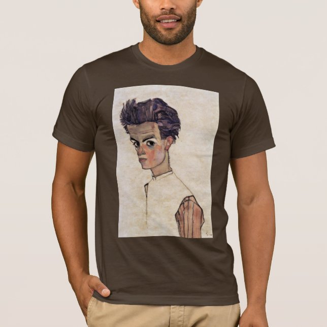 Self-Portrait By Schiele Egon T-Shirt (Front)