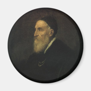 Self Portrait by Titian, Vintage Renaissance Art Magnet
