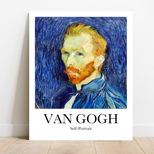 Self-Portrait by Vincent Van Gogh Poster (Own Van Gogh's Gaze: Iconic 1889 Self-Portrait. High-quality poster)