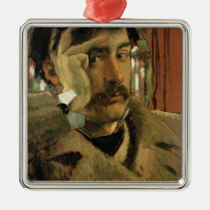 Self portrait, c.1865 metal tree decoration