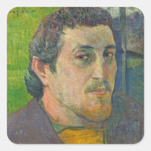 Self Portrait dedicated to Carriere, 1888-1889 Square Sticker