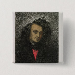 Self portrait, dressed for 'Hernani' 15 Cm Square Badge