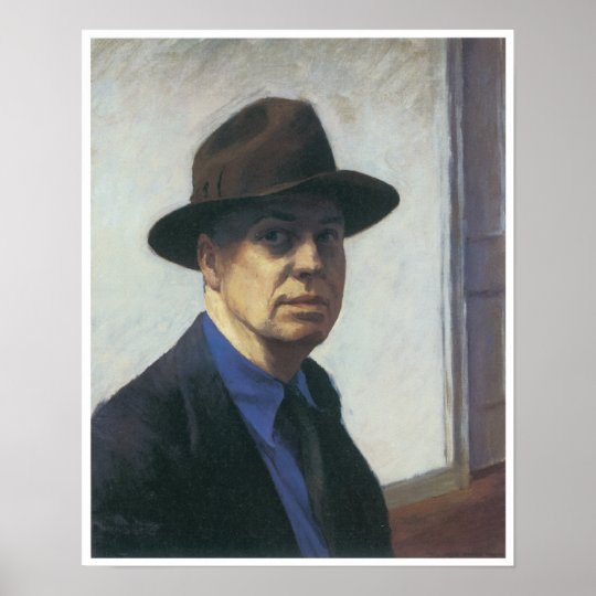 Self-Portrait Edward Hopper Poster | Zazzle.co.uk