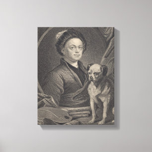 Self Portrait, engraved by J. Mollison Canvas Print