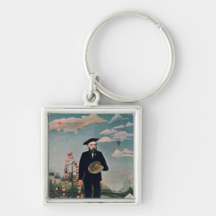 Self Portrait, from L'ile Saint-Louis, 1890 Key Ring