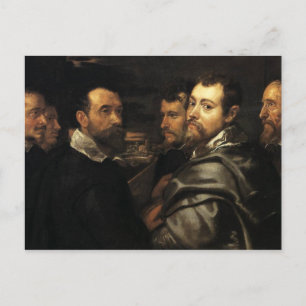 Self Portrait in a Circle of Friends Postcard