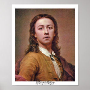 Self-Portrait In A Red Coat By Mengs Anton Raphael Poster