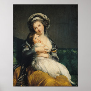 Self portrait in a Turban with her Child, 1786 Poster