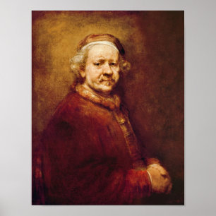 Self Portrait in at the Age of 63, 1669 Poster