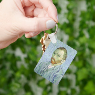 Self Portrait in Blue by Vincent van Gogh Key Ring