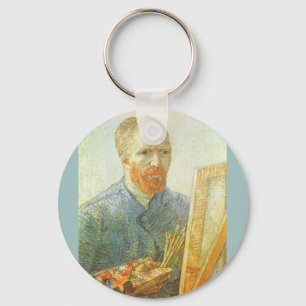 Self Portrait in Front of Easel, Vincent van Gogh Key Ring