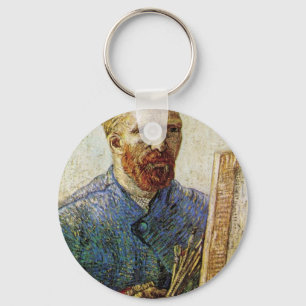 Self-Portrait in Front of the Easel by van Gogh Key Ring