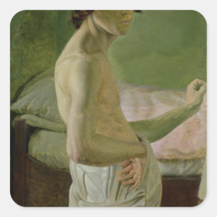 Self Portrait in front of the Easel, c.1828 Square Sticker