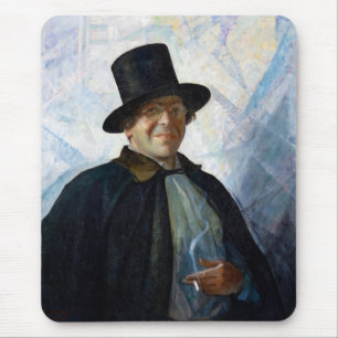 Self-Portrait in Top Hat and Cape by N. C. Wyeth Mouse Mat