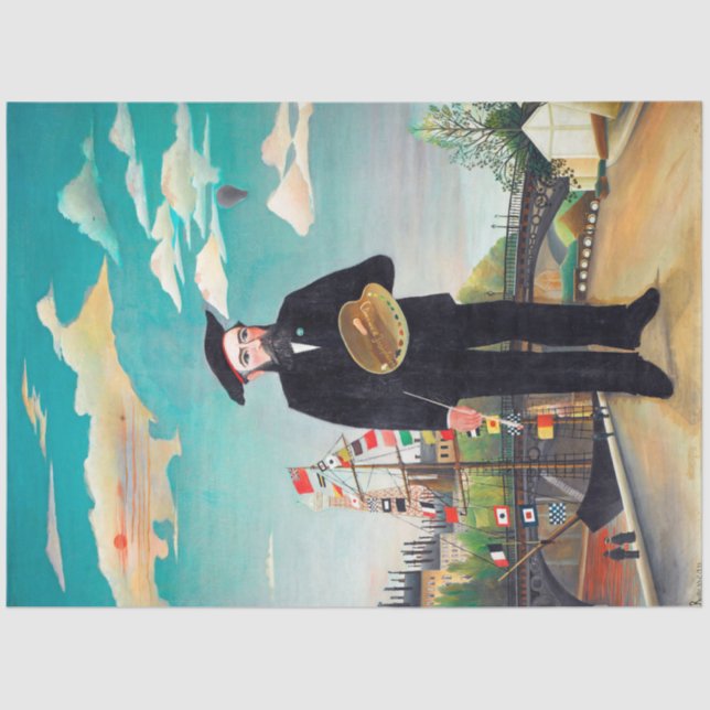 Self Portrait, Landscape, Rousseau Tissue Paper (Front)