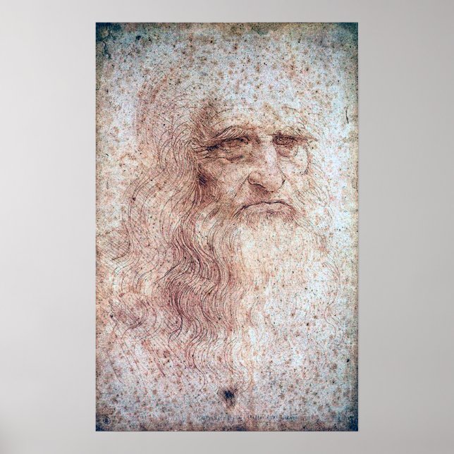 Self Portrait, Leonardo da Vinci Poster (Front)