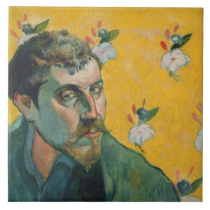 Self Portrait, Les Miserables,1888 (oil on canvas) Tile