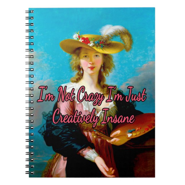 Self Portrait of Elisabeth Louise Vigee Le Brun Notebook (Front)