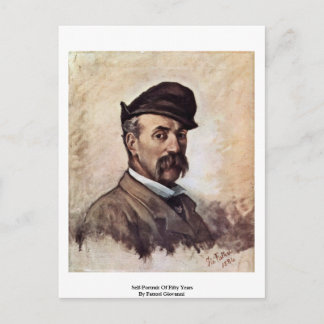 Self-Portrait Of Fifty Years By Fattori Giovanni Postcard