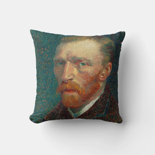Self Portrait of Vincent Van Gogh (1887) Cushion (Front)