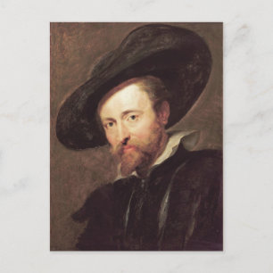 Self Portrait Peter Paul Rubens oil painting Postcard