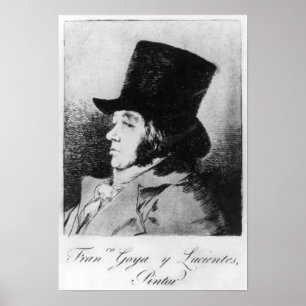 Self Portrait, plate 1 of 'Los caprichos' Poster