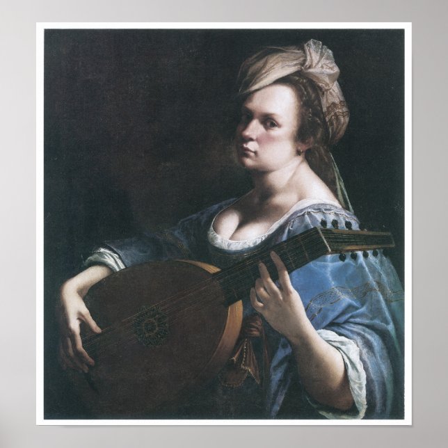 Self-Portrait Playing a Lute, 1615-17 Poster (Front)