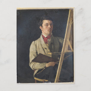 Self Portrait, Sitting next to an Easel, 1825 Postcard