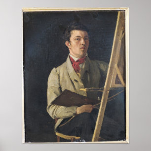 Self Portrait, Sitting next to an Easel, 1825 Poster