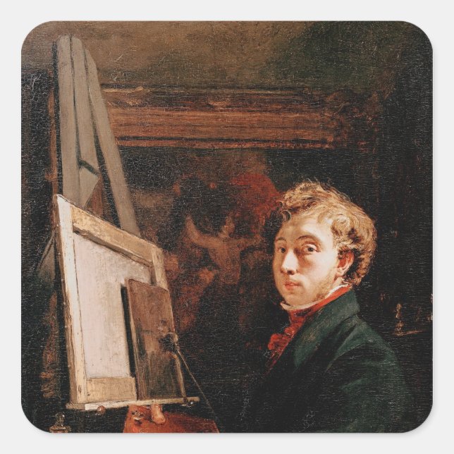 Self Portrait Square Sticker (Front)