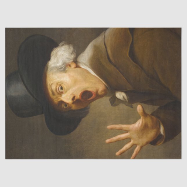 Self-Portrait, The Surprise by Joseph Ducreux Tissue Paper (Front)