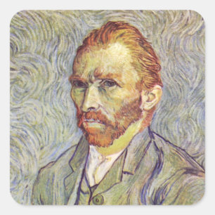 Self-portrait Vincent Willem van Gogh Square Sticker