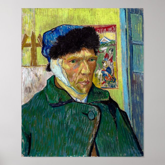 Self-Portrait w Bandaged Ear | Van Gogh | Poster (Front)